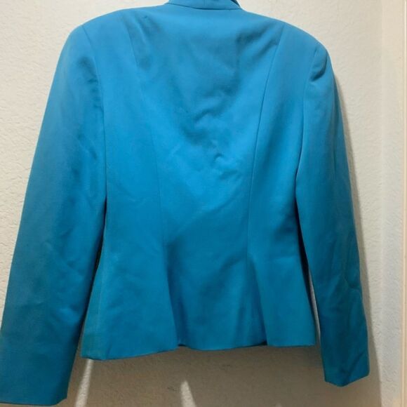 Christian Dior Skirt Suit 2 Piece Blue Wool Women’s Sz 6 USA - Picture 4 of 10
